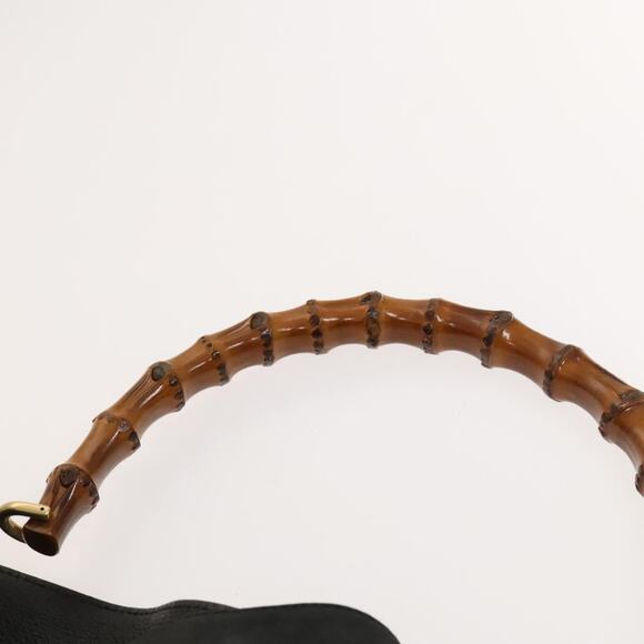 GUCCI Bamboo Hand Bag Suede Black Gold 001 1998 001 1998 - Picture 8 of 12